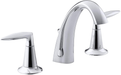 KOHLER Alteo 2-Handle Widespread Bathroom Faucet with Metal Drain Assembly in Polished Chrome, K-45102-4-CP