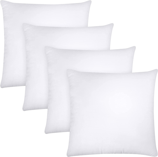 Utopia Bedding Throw Pillows Insert (Pack of 4, White) - 12 x 12 Inches Bed and Couch Pillows - Indoor Decorative Pillows