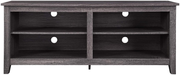 Walker Edison Wren Classic 4 Cubby TV Stand for TVs up to 65 Inches, 58 Inch, Charcoal