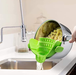 Kitchen Gizmo Snap N Strain Adjustable Silicone Clip On Strainer for Pots, Pans and Bowls - Lime Green