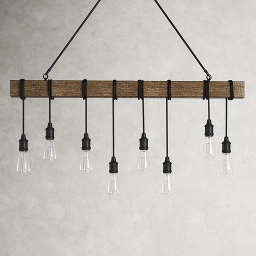 Viraj 8 - Light Kitchen Island Bulb Pendant with Nylon Accents