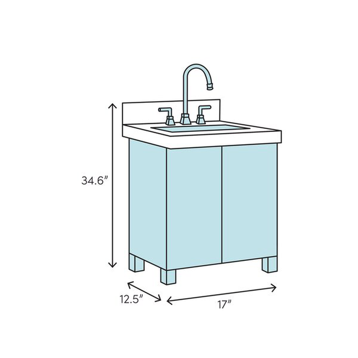 Lulsgate Teak 17" Single Bathroom Vanity Set