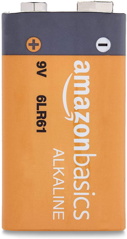 Amazon Basics 24 Pack 9 Volt Performance All-Purpose Alkaline Batteries, 5-Year Shelf Life, Easy to Open Value Pack