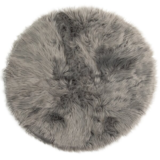 Dominick Handmade Shag Faux Sheepskin Gray Area Rug
