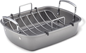 Circulon Nonstick Roasting Pan / Roaster with Rack - 17 Inch x 13 Inch, Gray