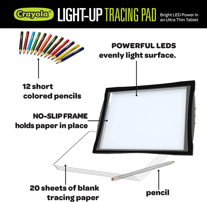 Crayola Light Up Tracing Pad with Eye-Soft Technology, Amazon Exclusive, Gift, Ages 6, 7, 8, 9, 10