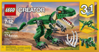 LEGO Creator Mighty Dinosaurs 31058 Build It Yourself Dinosaur Set, Create a Pterodactyl, Triceratops and T Rex Toy (174 Pieces)