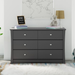 Crescent 6 Drawer Double Dresser