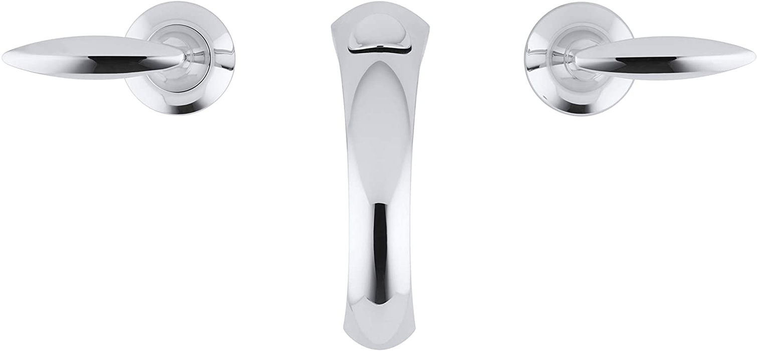 KOHLER Alteo 2-Handle Widespread Bathroom Faucet with Metal Drain Assembly in Polished Chrome, K-45102-4-CP