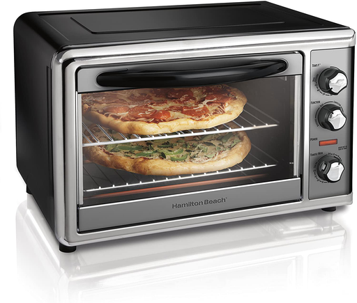 Hamilton Beach 31107D Convection Countertop Toaster Oven with Rotisserie, Extra-Large, Black and Stainless