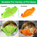 Upgraded Clip on Pot Strainer Silicone Colander Hands-free Drainer Kitchen Gadgets, Heat Resistant for Pasta Spaghetti Meat Grease Fits Pots Pans Bowls, Green