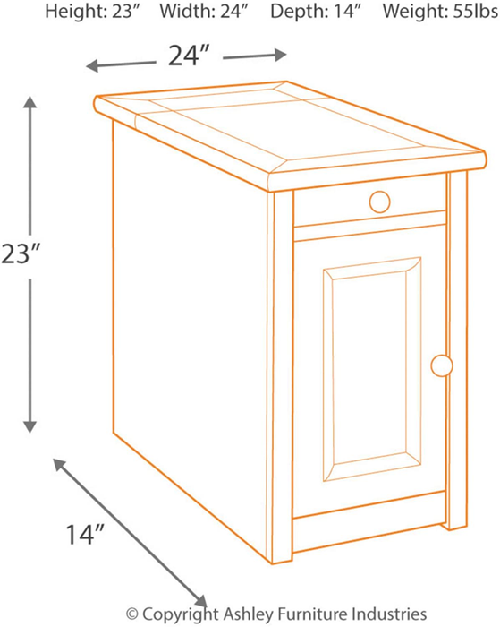 Signature Design by Ashley Tyler Creek Chair Side End Table Grayish Brown/Black