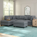 Hemphill 104" Wide Reversible Sofa & Chaise with Ottoman