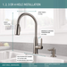 Peerless Single-Handle Kitchen Sink Faucet with Pull Down Sprayer and Soap Dispenser, Stainless P88103LF-SSSD-L