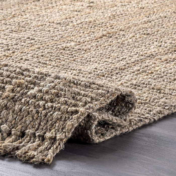 nuLOOM Hand Woven Chunky Natural Jute Farmhouse Accent Rug, 2 ft x 3 ft