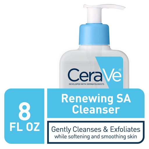 CeraVe SA Cleanser | Salicylic Acid Face Wash with Hyaluronic Acid, Niacinamide & Ceramides| BHA Exfoliant for Face | 8 Ounce