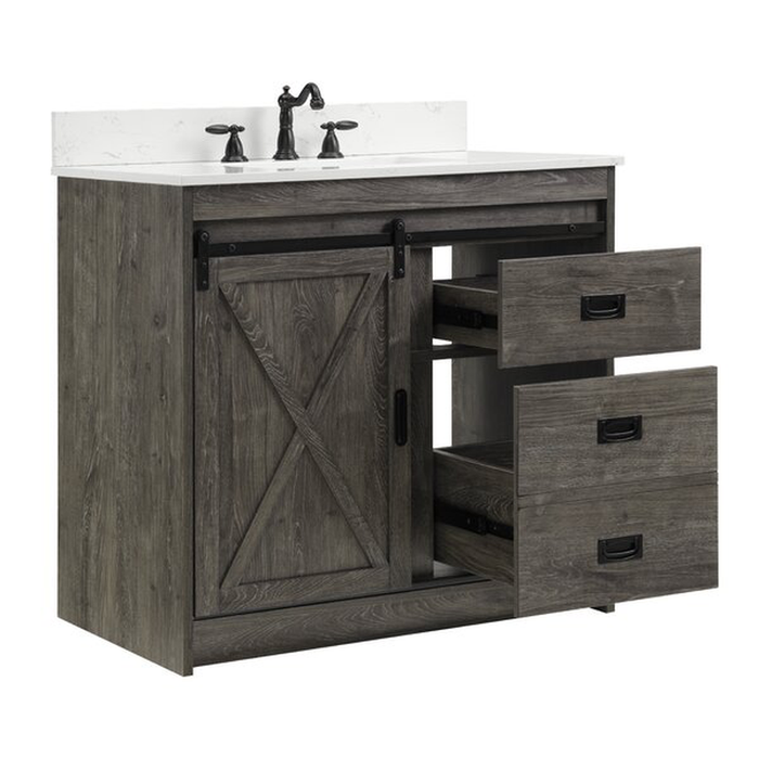 Jillian 35.8" Single Bathroom Vanity Set