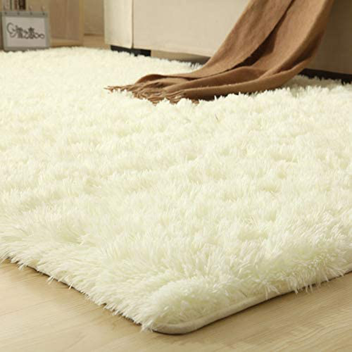 Modern Area Rugs Soft Decor Rug for Bedroom Living Room Nursery Floor Fluffy Shag Collection Rug Plush Fuzzy Shaggy Throw Rug Washable Faux Sheepskin Fur Mats Multi Colored Accent Rug Carpet Beige 2x3