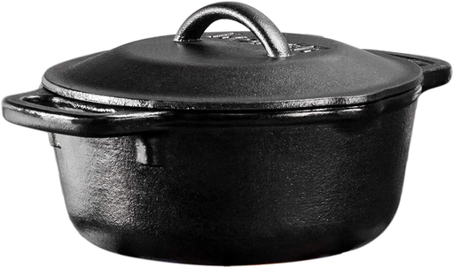 Lodge Cast Iron Serving Pot, 1 Quart, Black