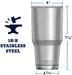 YETI Rambler 30 oz Tumbler, Stainless Steel, Vacuum Insulated with MagSlider Lid, Aquifer Blue