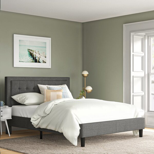 Vannatta Tufted Upholstered Low Profile Platform Bed