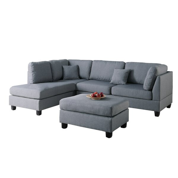 Hemphill 104" Wide Reversible Sofa & Chaise with Ottoman