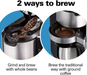 Hamilton Beach Programmable Coffee Maker with Built-in Auto-Rinsing Beans Grinder and Thermal Carafe, 10 Cups, Stainless Steel (45501)