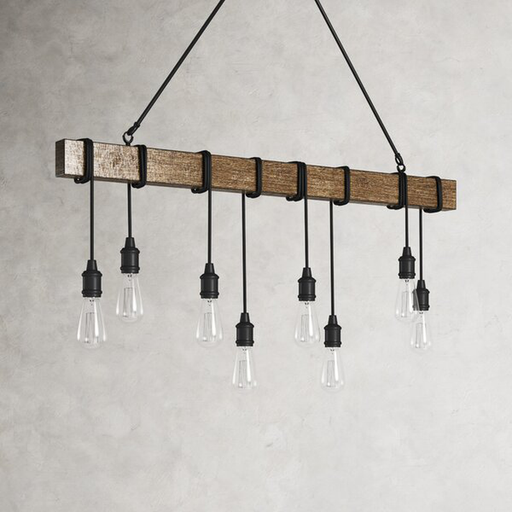 Viraj 8 - Light Kitchen Island Bulb Pendant with Nylon Accents