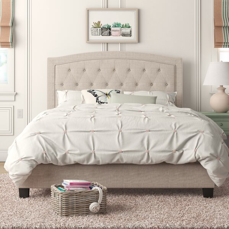 Misael tufted upholstered standard bed deals