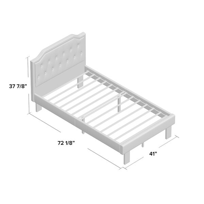 Alpharetta Twin Tufted Upholstered Low Profile Platform Bed