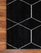 Unique Loom Trellis Frieze Collection Lattice Moroccan Geometric Modern Area Rug, 2 x 3 ft, Black/Ivory