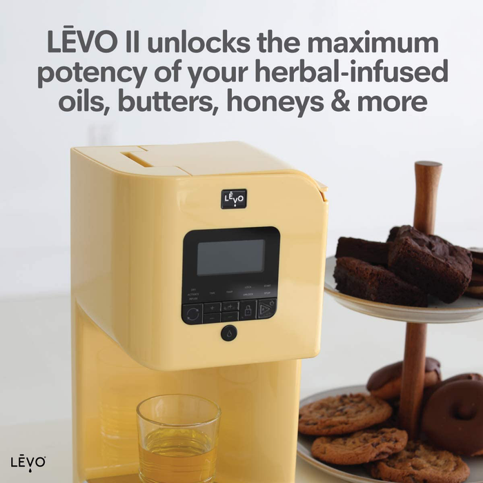 LĒVO II - Herbal Oil and Butter Infusion Machine - Botanical Decarboxylator, Herb Dryer and Oil Infuser - Mess-Free and Easy to Use - WiFi-Enabled via Programmable App (Jet Black)