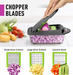Mueller Pro-Series 8 Blade Vegetable Slicer, Onion Mincer Chopper, Vegetable Chopper, Cutter, Dicer, Egg Slicer with Container