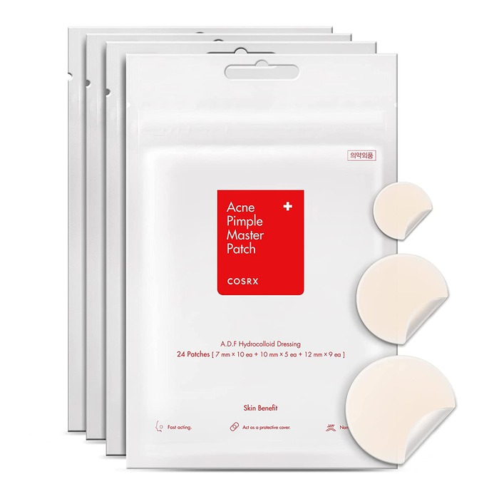 COSRX Acne Pimple Patch (96 counts) Absorbing Hydrocolloid Spot Treatment Fast Healing, Blemish Cover, 3 Sizes