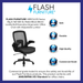 Flash Furniture HERCULES Series Big & Tall 500 lb. Rated Black Mesh/LeatherSoft Executive Ergonomic Office Chair with Adjustable Lumbar