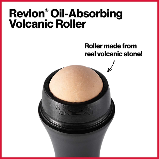 REVLON Oil-Absorbing Volcanic Face Roller, Reusable Facial Skincare Tool for At-Home or On-the-Go Mini Massage