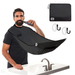 BEARD KING - The Official Beard Bib - Hair Clippings Catcher & Grooming Cape Apron - “As Seen on Shark Tank” - Black (Deluxe Version)