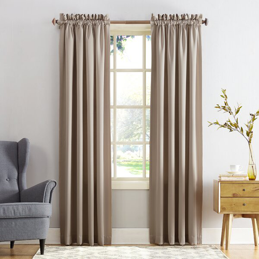 Wayfair Basics® Solid Color Room Darkening Thermal Rod Pocket Single Curtain Panel