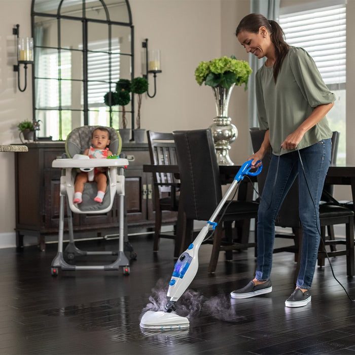 Cleanica360 Steam Mop Versatile Multi Surface Steam Cleaner with Detachable Handheld Unit for Floors, Cars, Home, (Standard)